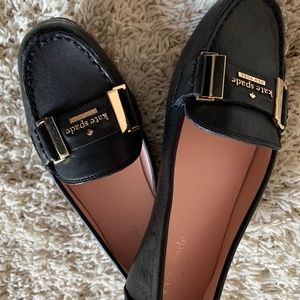 Kate Spade Black Leather Loafers